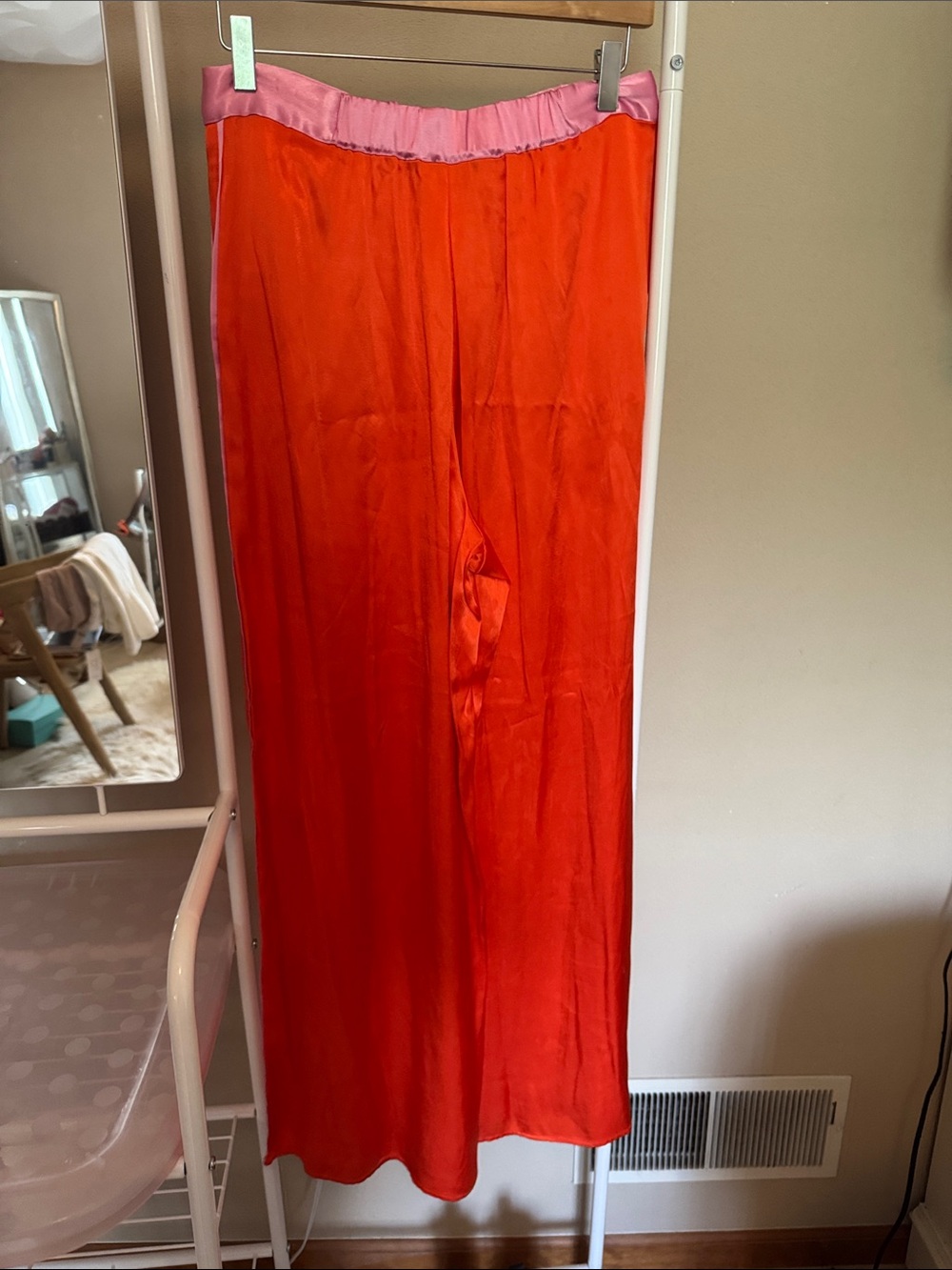 Anthropologie The Corey Lynn Carter Sam pants orange & pink worn to 1 event - Picture 4 of 9